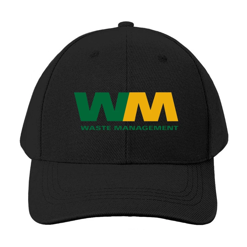 Waste Management (WM) Corporate Logo in Green and Yellow Baseball Cap