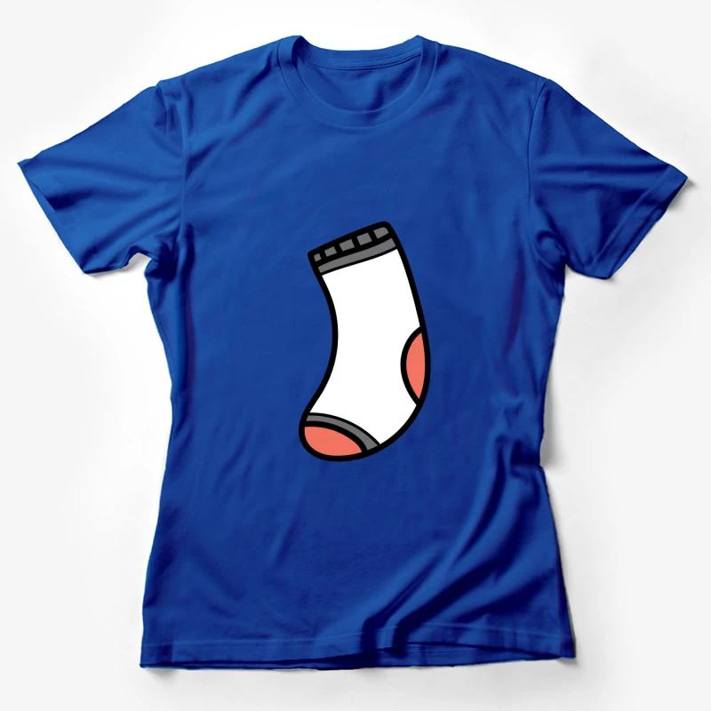 Chaussette blanche avec motifs colorés Femme T-Shirt