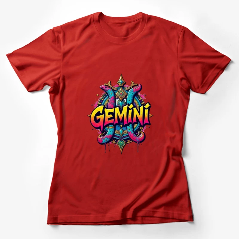 Gemini Zodiac Art Female T-Shirt