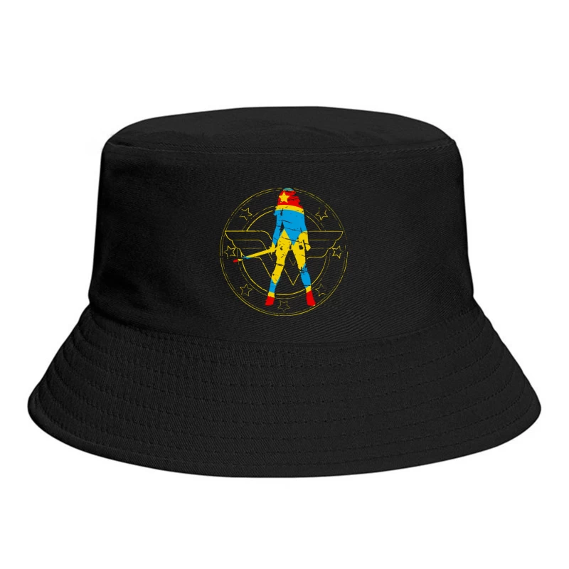 Wonder Woman Graphic Illustration Bucket Hat