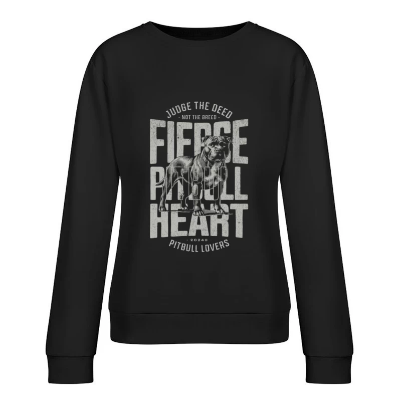 Furchtloses Pitbull-Herz Damen Pullover Sweatshirt