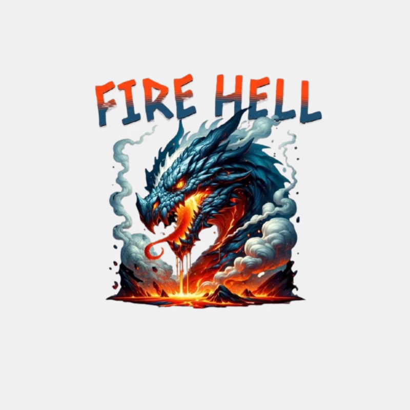 Fire Hell Dragon with Glowing Flames Male Tank Top