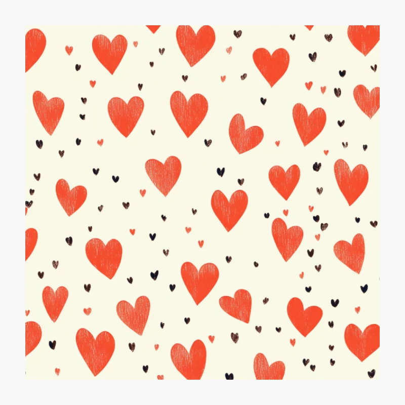 Red Hearts Pattern: Romantic Valentine's Day Background Design Pin