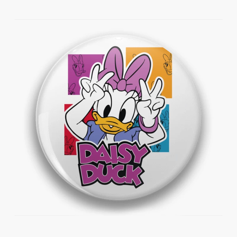 Retro Cartoon Duck – Playful & Nostalgic Design Pin