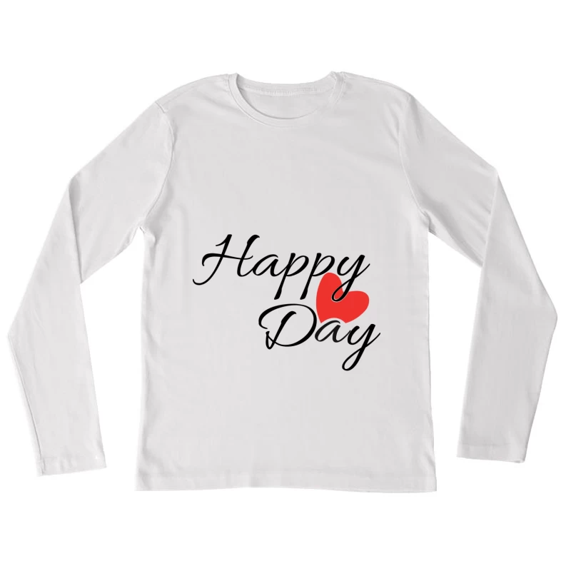 Lettrage avec cœur artistique Femme Manches Longues T-Shirt