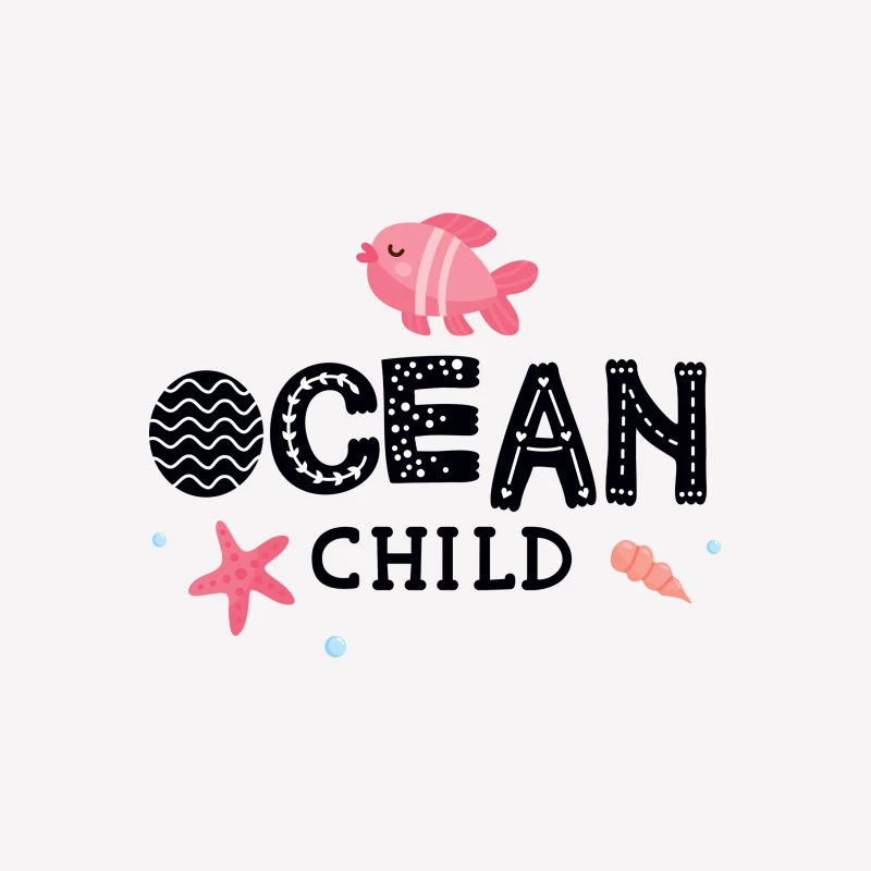 Enfant de l'océan avec motifs marins Femme T-Shirt