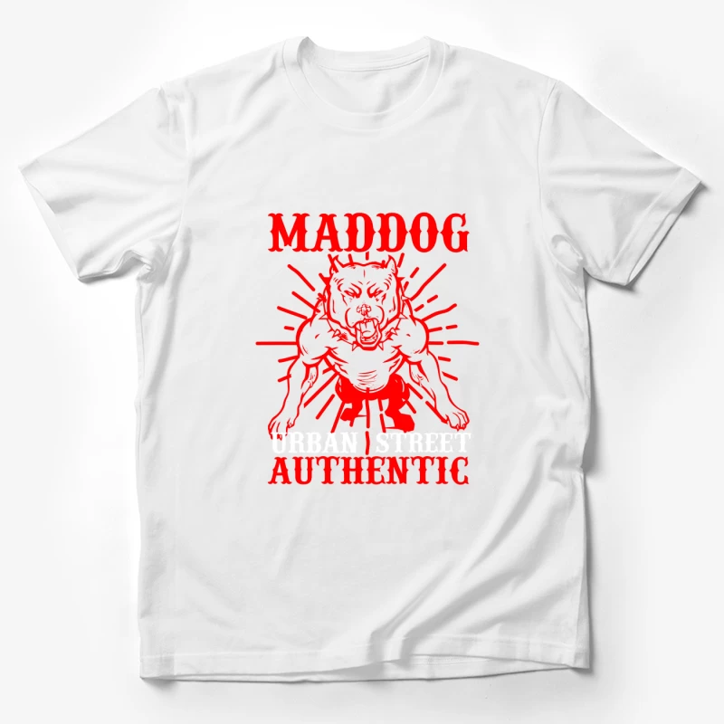 T-shirt authentique de style urbain avec motif de chien Homme T-Shirt