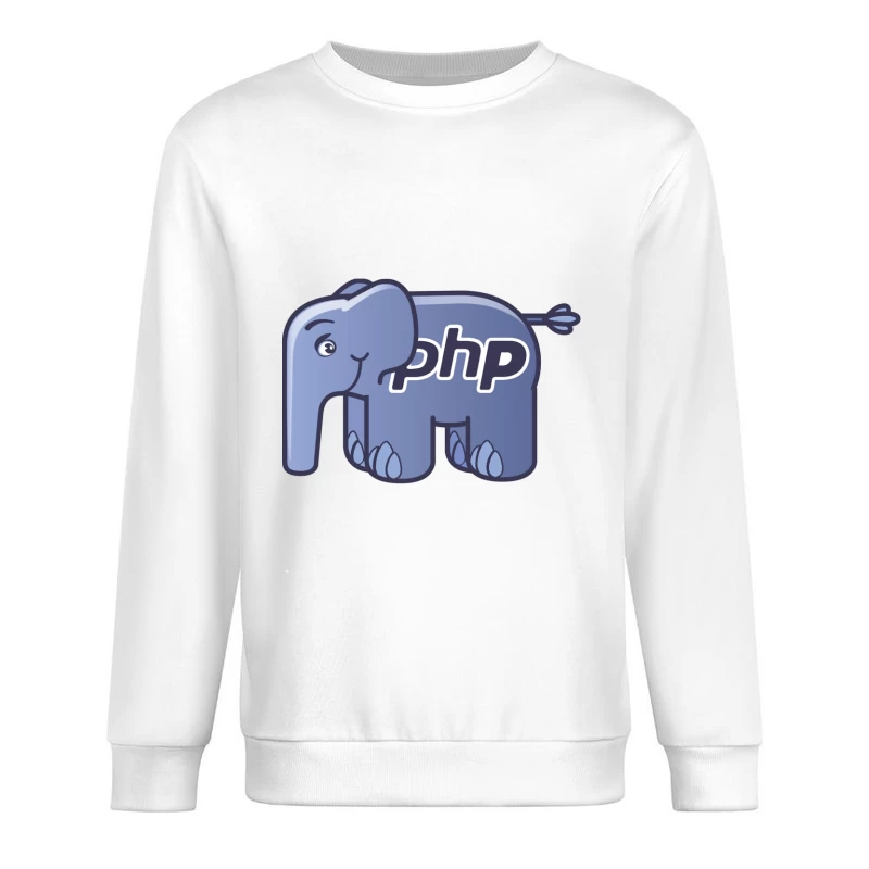 PHP Programming Language Elephant Mascot Logo Male Pullover Sweatshirt