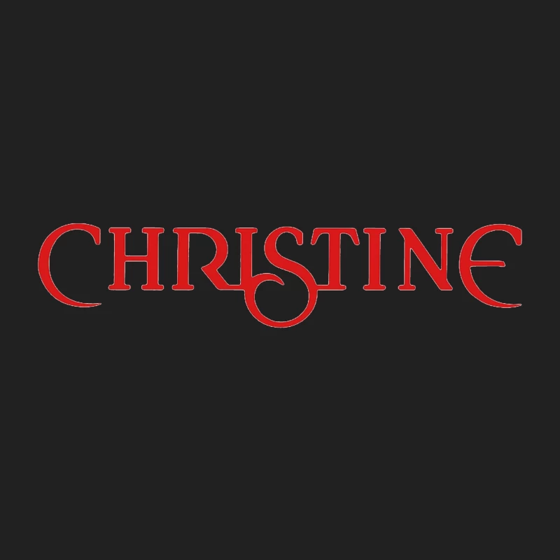 Christine (1983) Classic Horror Movie Logo in Red Typography Bucket Hat