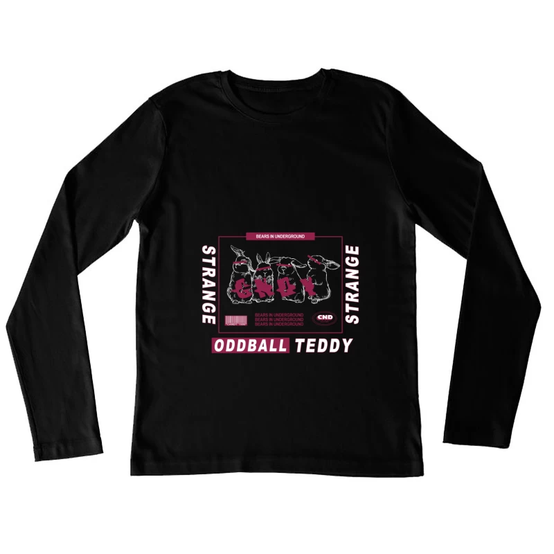 Seltsame Teddybären im Untergrund Damen Langarm T-Shirt