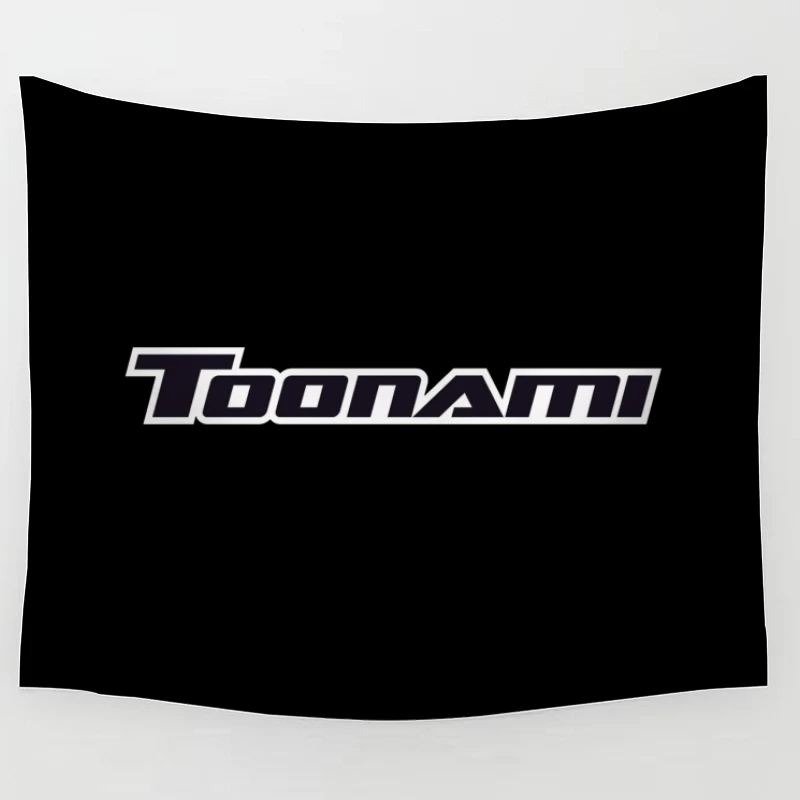 Toonami Black Text Logo - Cartoon Network's Anime Programming Block Tapestry