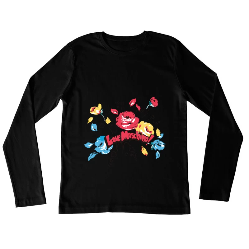 Blumendesign von Love Moschino Damen Langarm T-Shirt