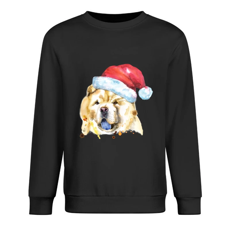 Chien de Noël avec Chapeau Rouge Homme Sweat-shirt à enfiler