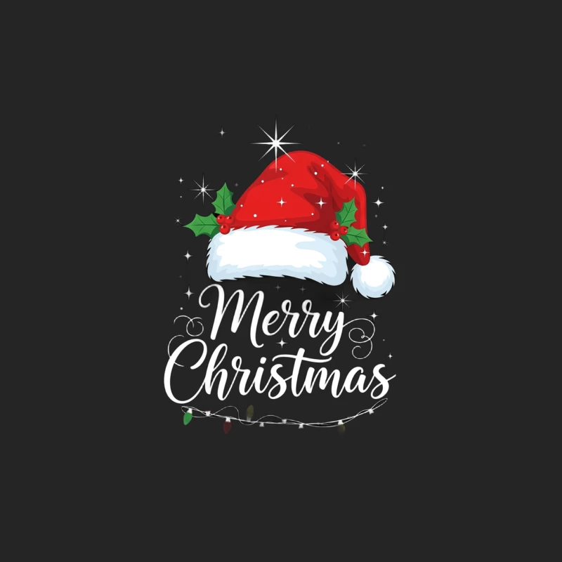 Merry Christmas Greeting with Santa Hat|Perfect Gift for Loved Ones|Holiday-themed christmas gift for her Male Pullover Sweatshirt