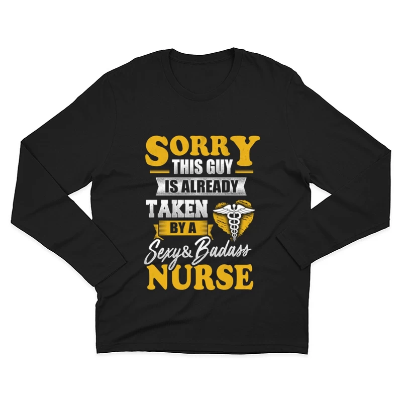 Design humoristique pour infirmières Homme Manches Longues T-Shirt