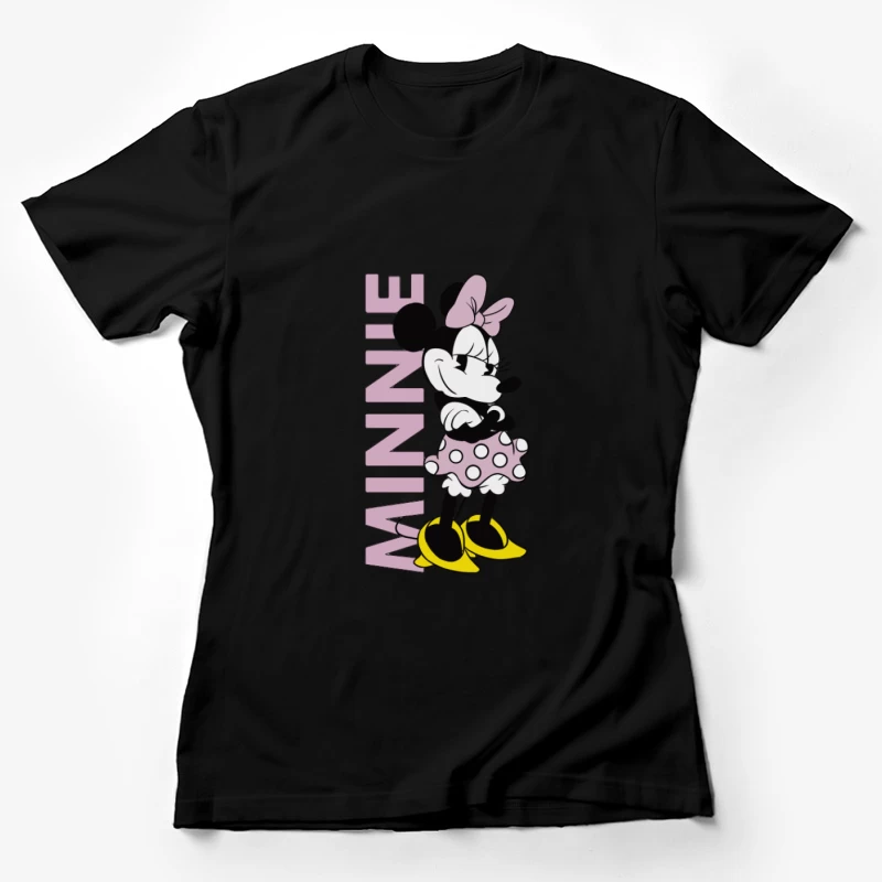 Adorable Minnie Mouse avec détails roses Femme T-Shirt