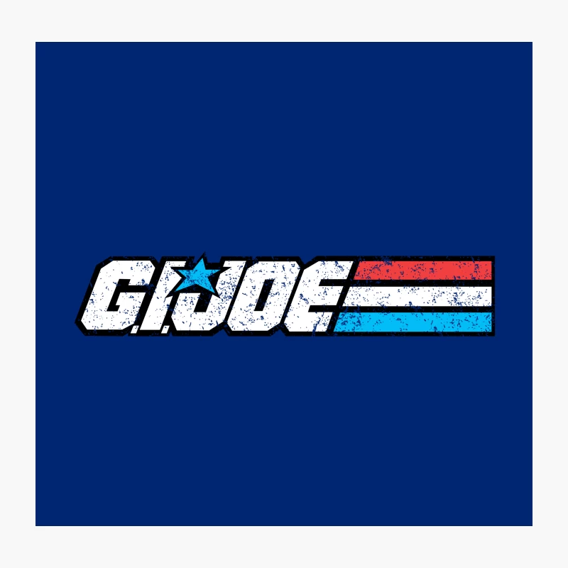 Retro G.I. Joe Logo: Classic Military Action Figure Brand Throw Pillow