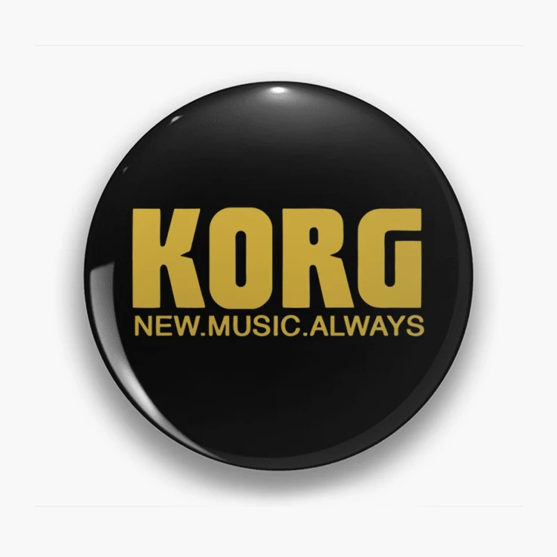 Korg Music Equipment Brand Logo in Yellow Pin