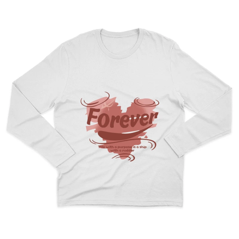 Herzdesign mit Spruch Herren Langarm T-Shirt