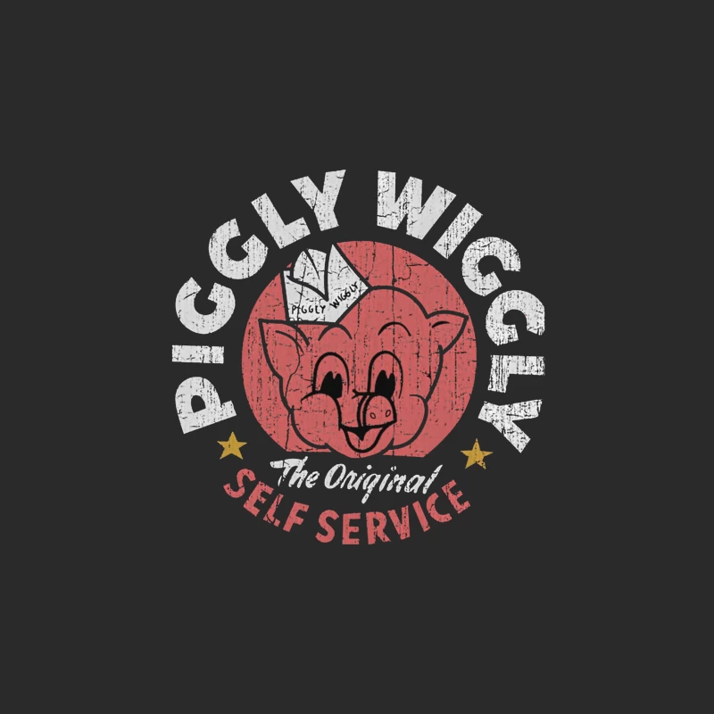 Vintage Pig Self Service Restaurant Logo Design Baseball Cap