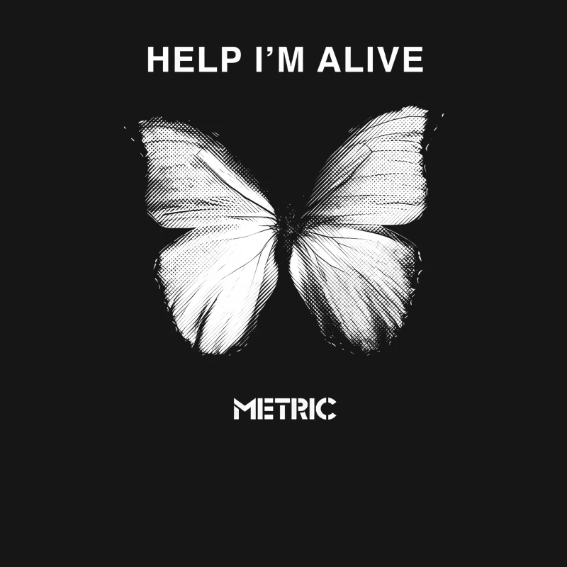 Metric Help I'm Alive Butterfly Female Long Sleeve T-Shirt