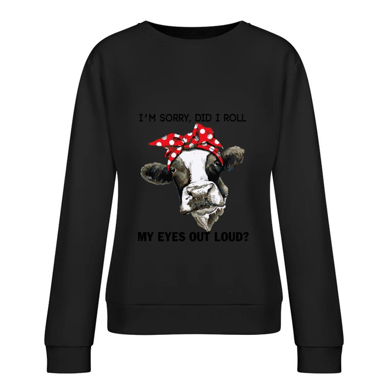 Vache Amusante avec Noeud Femme Sweat-shirt à enfiler