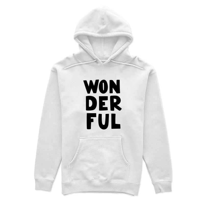 Design typographique 'Wonderful' noir Femme Sweat à capuche