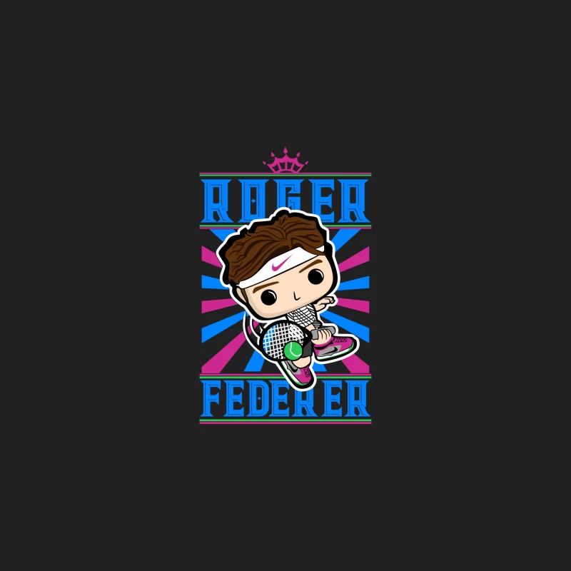 Roger Federer Cartoon Character Bucket Hat