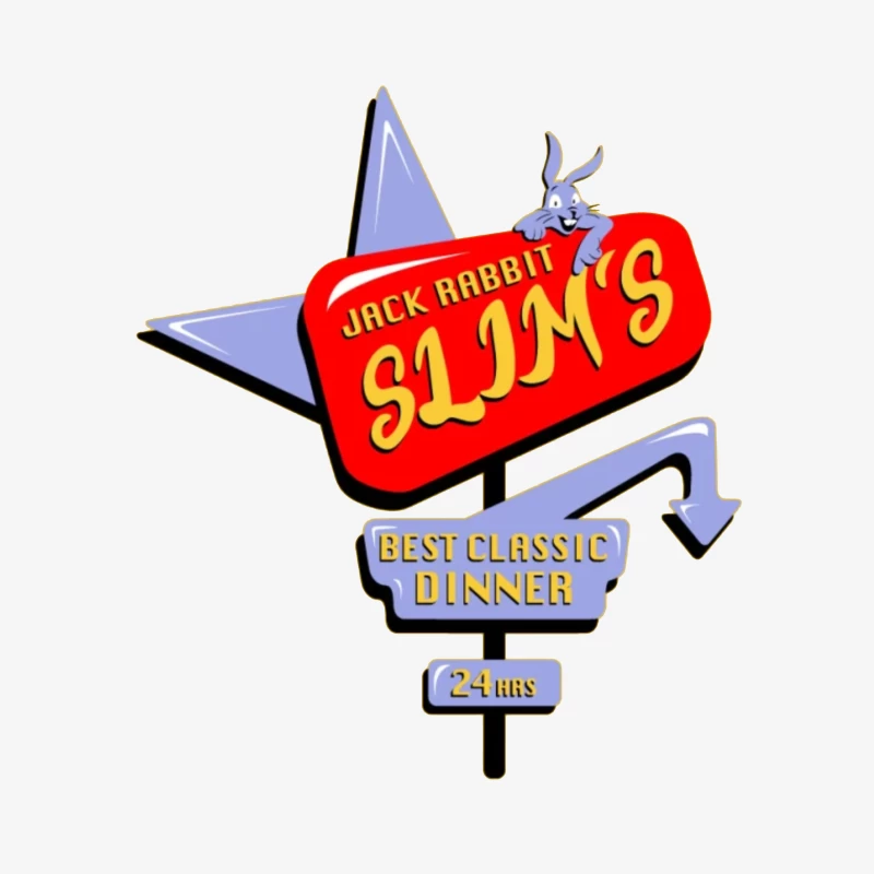 Jack Rabbit Slims Diner 1 Male Pullover Sweatshirt