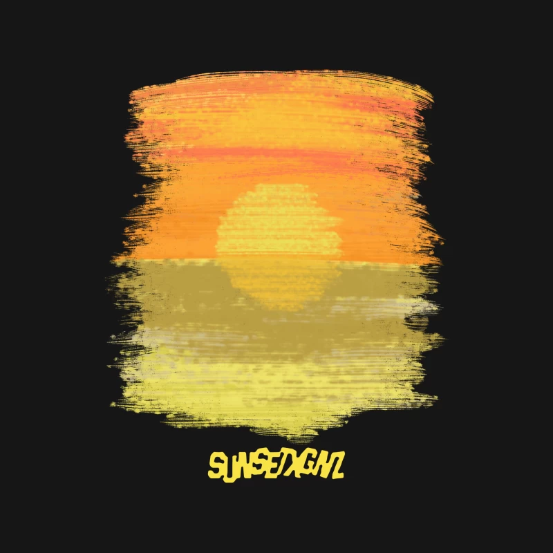 Sonnenuntergang am Strand Kunst Herren Langarm T-Shirt
