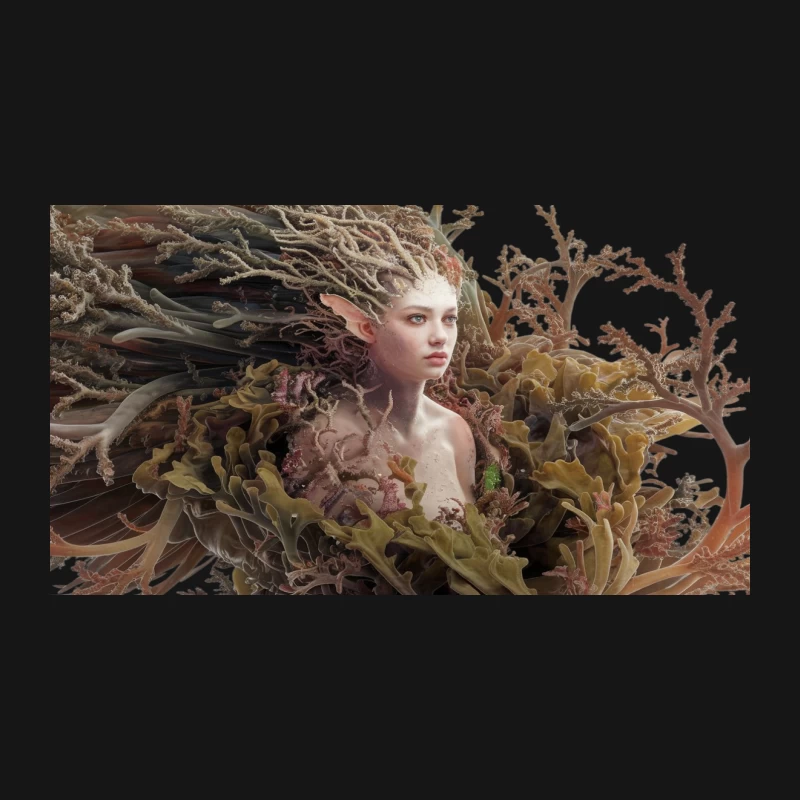 Ethereal Nature Spirit: A Surreal Fantasy Forest Creation Desk Mat