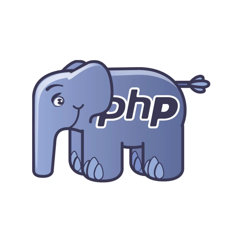 PHP Programming Language Elephant Mascot Logo Pin