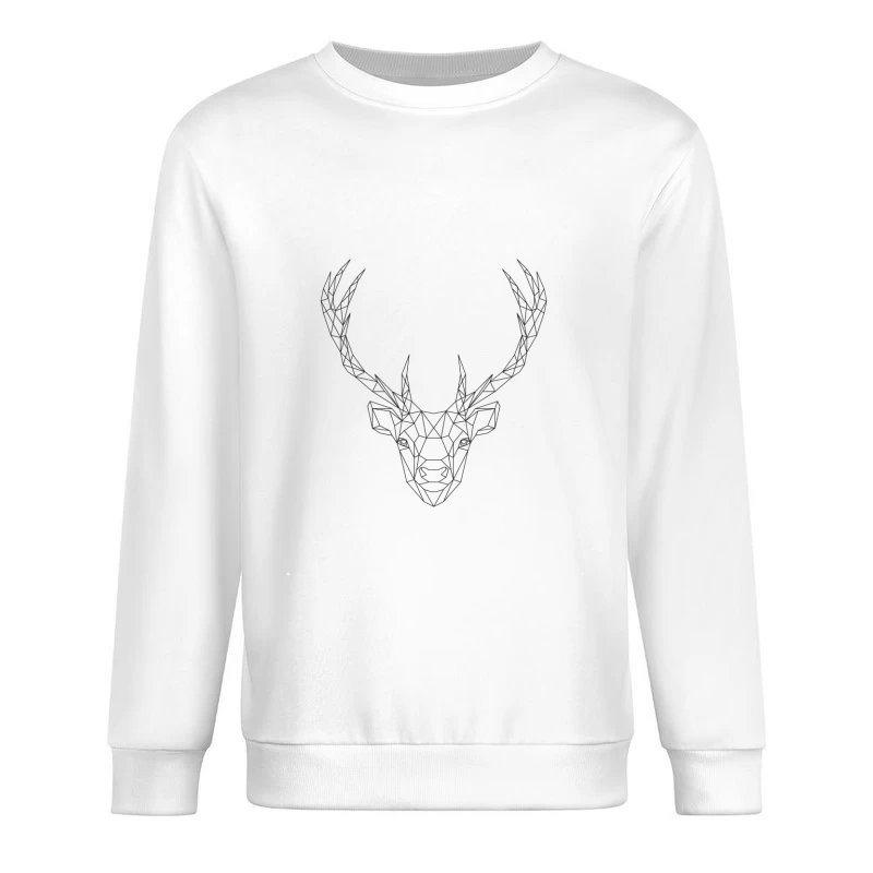 Design géométrique de tête de cerf Homme Sweat-shirt à enfiler