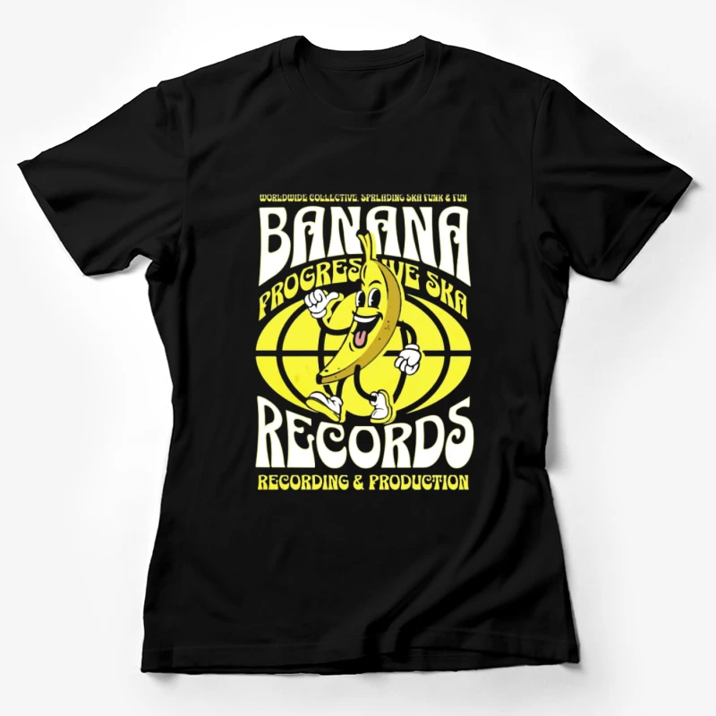 Fröhliche Banane Musiklogo Damen T-Shirt