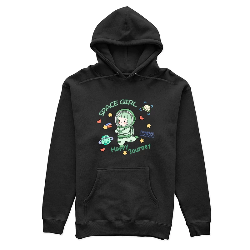 Fröhliche Reise mit Weltraummädchen Damen Pullover Hoodie