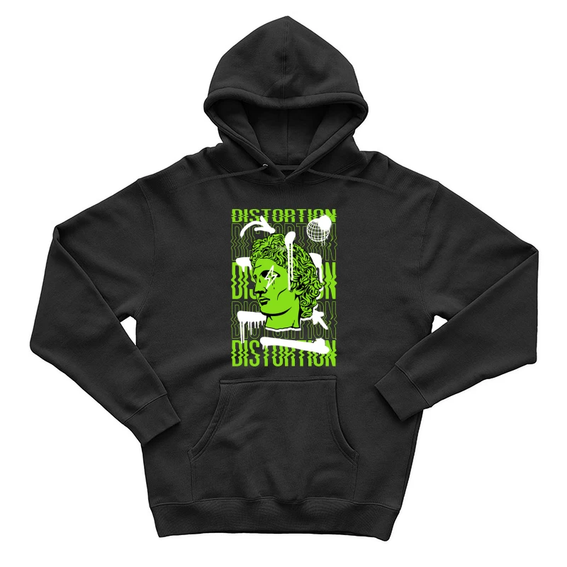 Griechische Büste mit Verzerrungseffekten Herren Pullover Hoodie