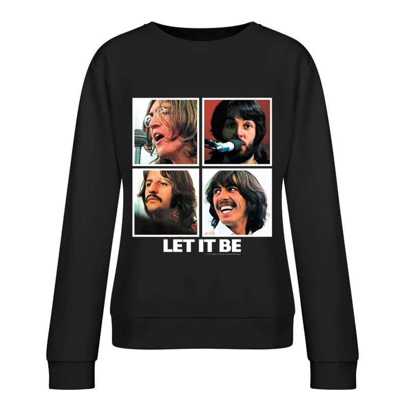 Four Classic Snapshots from The Let It Be Recording Sessions Female Pullover Sweatshirt