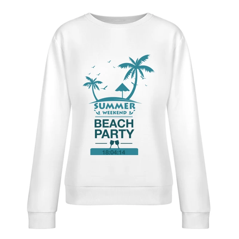 Strandparty am Sommerwochenende Damen Pullover Sweatshirt