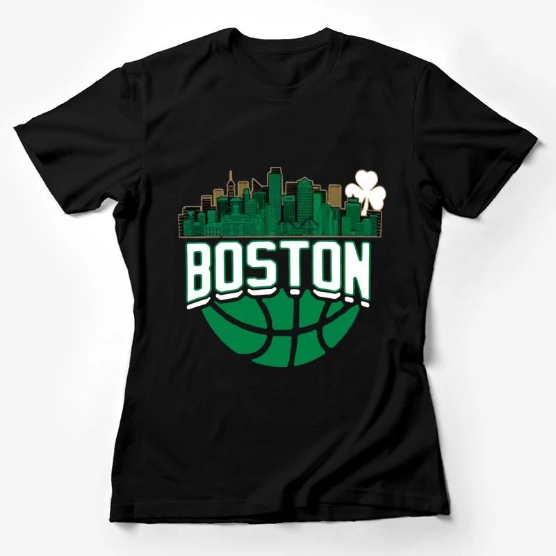 Boston Skyline Basketball Design Damen T-Shirt