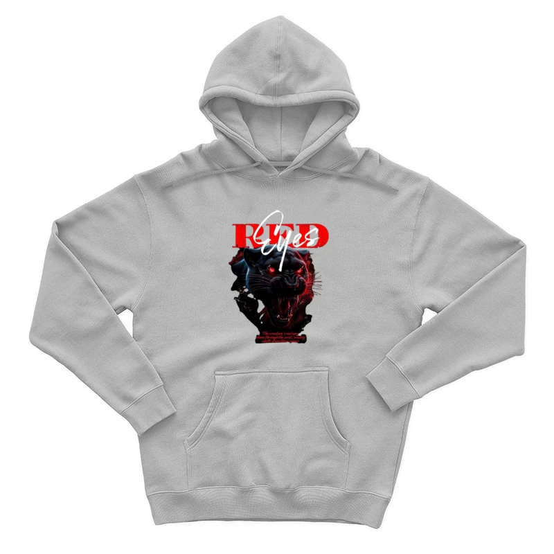 Menacing Black Panther Horror Art Design Male Pullover Hoodie