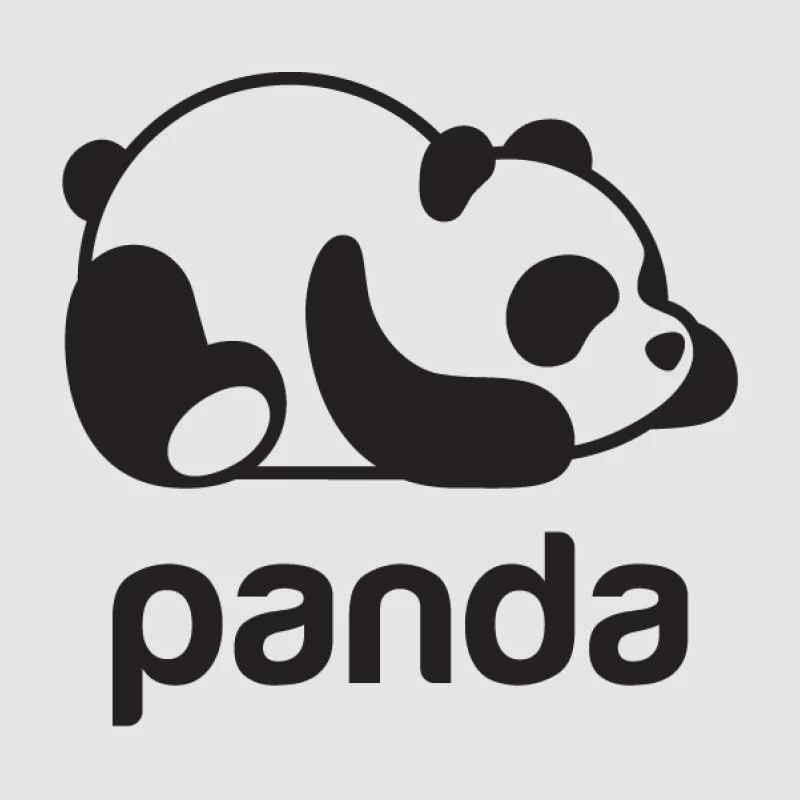 Schlafender Panda Logo Damen Pullover Hoodie