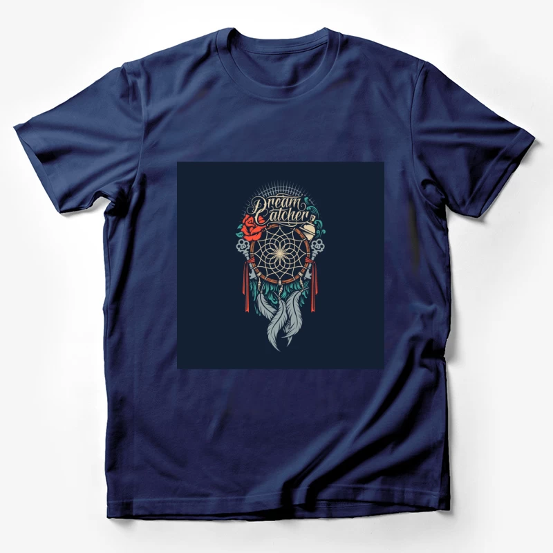 Attrape-Rêves Artistique avec Rose et Plume Homme T-Shirt