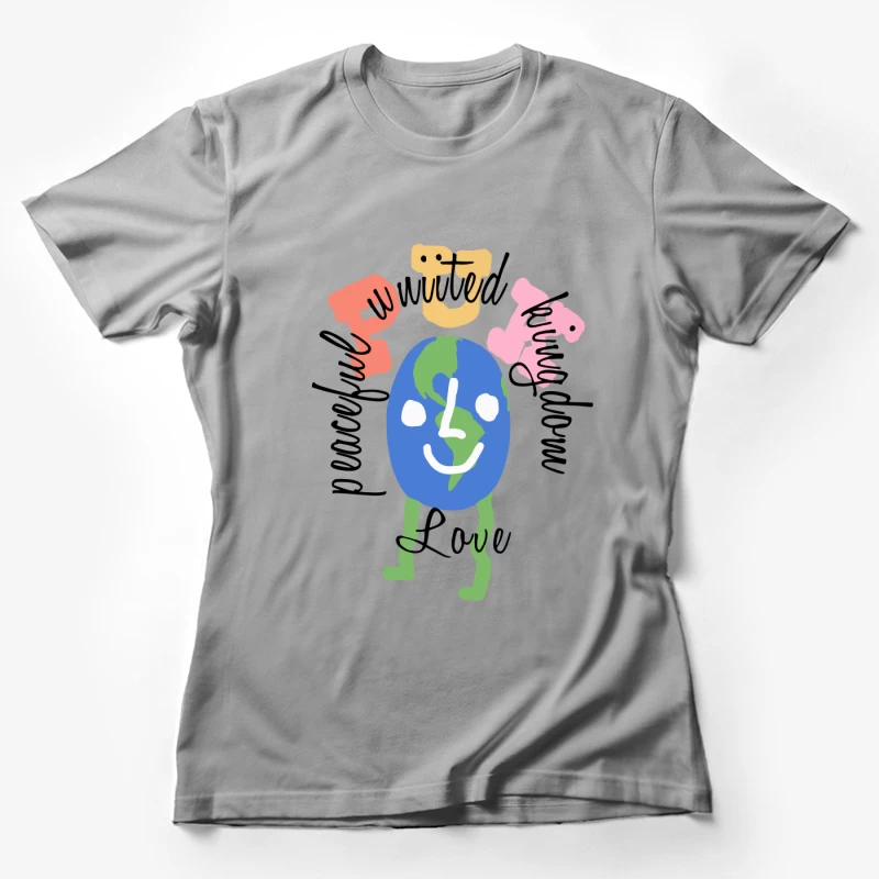 Fröhliche Erde Illustration Damen T-Shirt