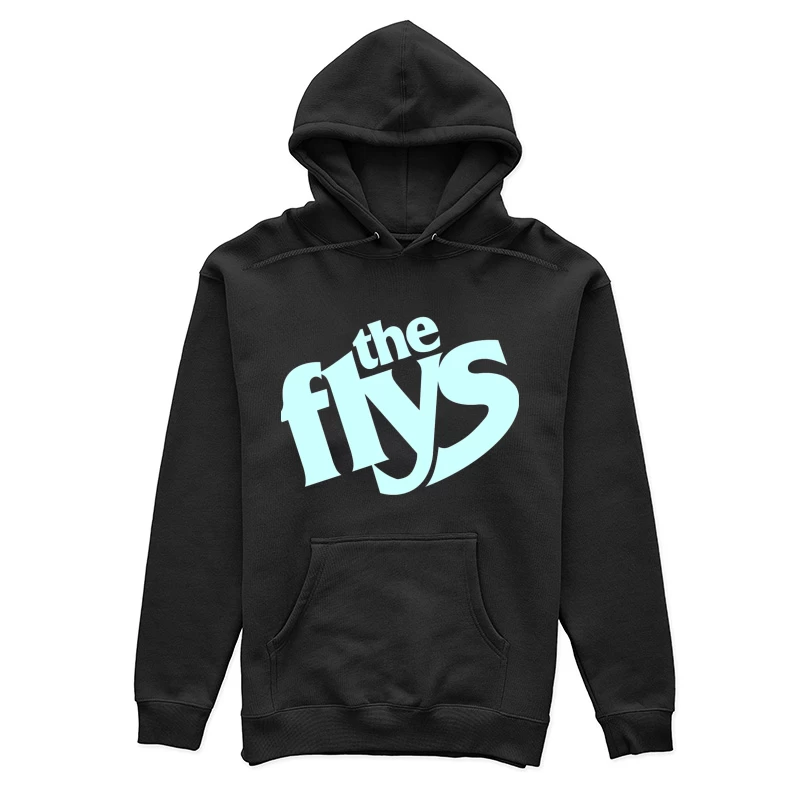 The Flys Band Logo in Light Blue Typography Female Pullover Hoodie