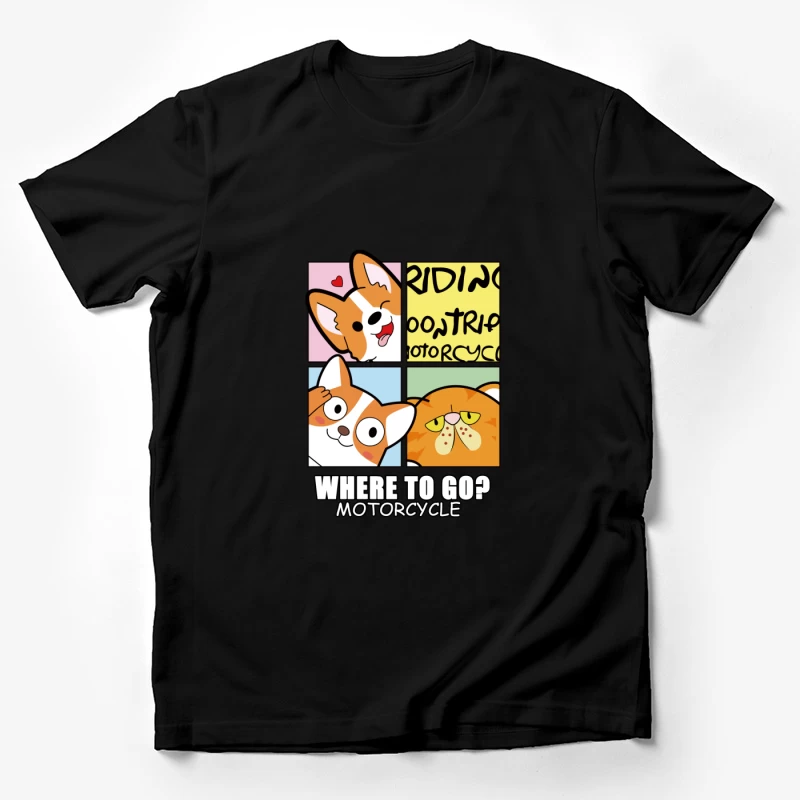 Niedliche Tiere auf Abenteuerreise Herren T-Shirt