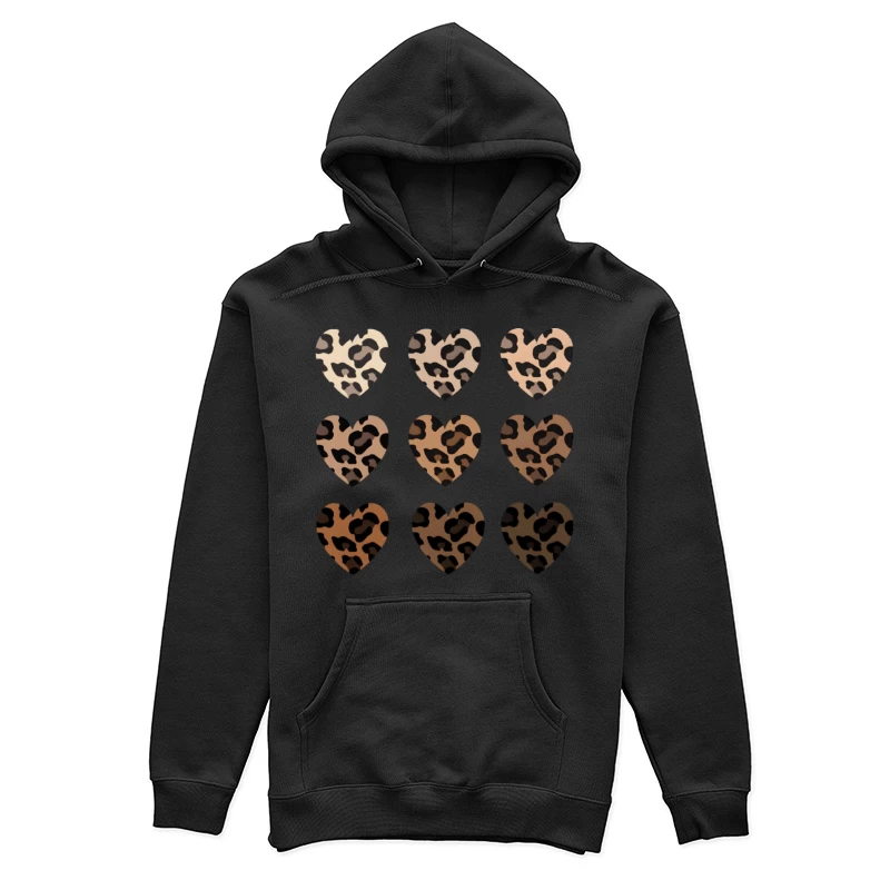 Herzförmige Leopardenmusterdesigns Damen Pullover Hoodie