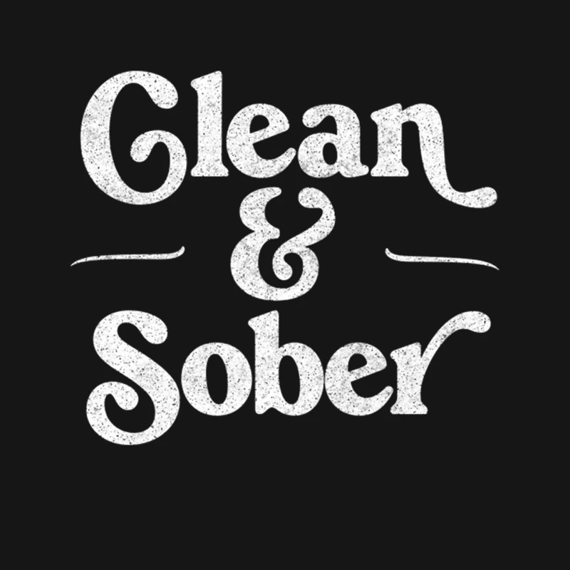 Clean &amp_ Sober  Retro Sobriety Gift Design Mouse Pad