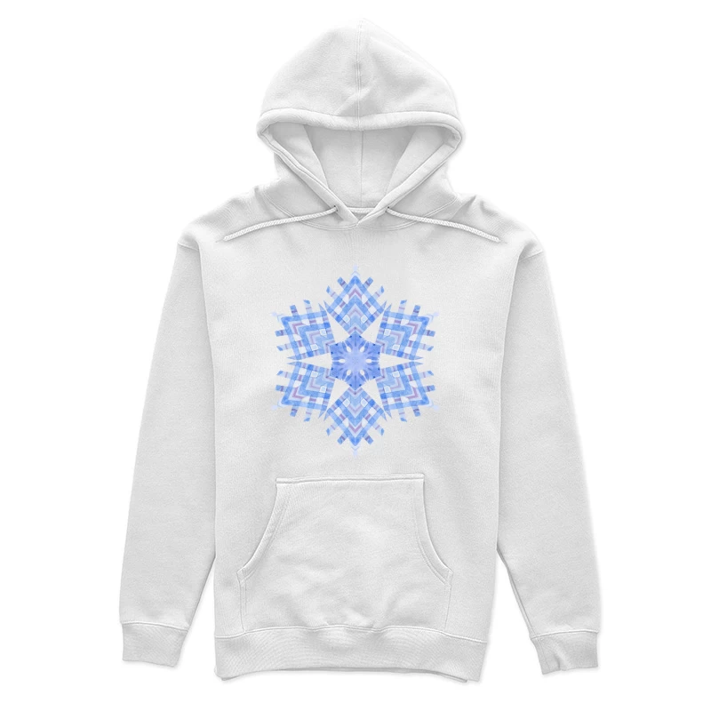 Flocon de neige aquarelle bleu Femme Sweat à capuche