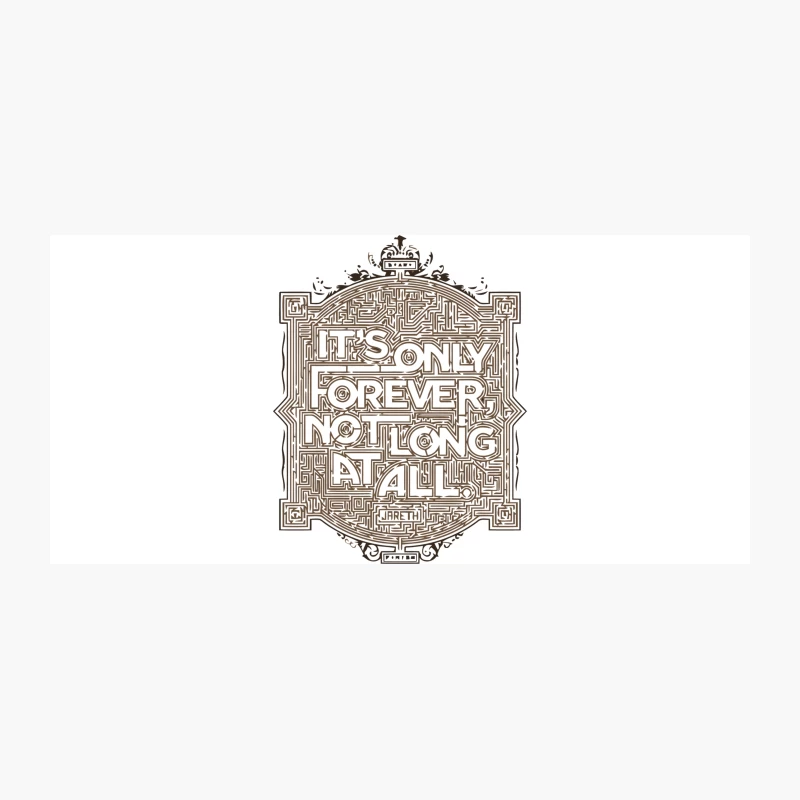 Intricate Maze Typography: Motivational Quote in Vintage Frame Coffee Mug