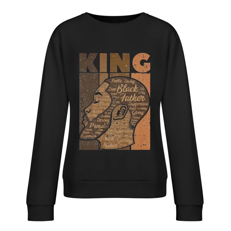 Stolzer Schwarzer Vater Portrait Damen Pullover Sweatshirt